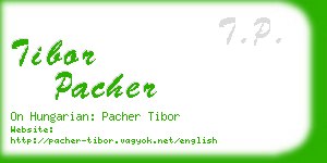 tibor pacher business card